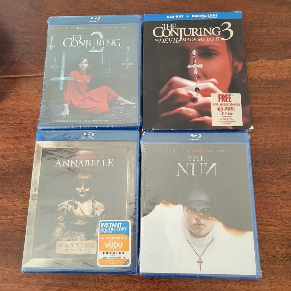 The Conjuring Universe Lot of 4 Blu-rays NEW